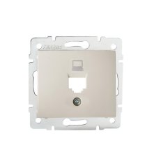 Adaptér datové zásuvky DOMO 1xRJ45 krémový 25921 Kanlux