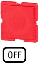 Eaton 217TQ25 Popisovací terčík, 25x25 mm, červený, text OFF