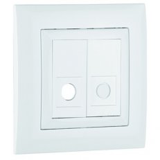 Zásuvka optického kabelu 90459 SGE typu ST/F 2 vývody ledová LOGUS90
