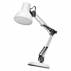 Stolní lampa LUCAS na žárovku E27, bílá EMOS Z7609W