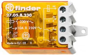 Impulsní elektronický spínač 2Z až 2R/10A, 230V AC FINDER 27.06.8.230.0000