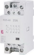 Modulární stykač R 25-40 230V, 4p, 2M, kontakty 4xNO,25A, 230V AC ETI 002462310