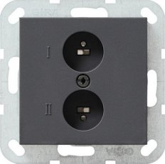 Stereo reproduktory zásuvka System 55 antracit GIRA 040228