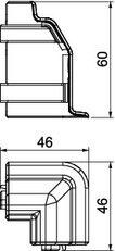 Vnější roh OBO SLL AE2050 cws SLL krémová bílá Polyvinylchlorid PVC