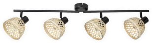 Rattan E14 4xMAX 40W IP20 matná černá RABALUX 3136