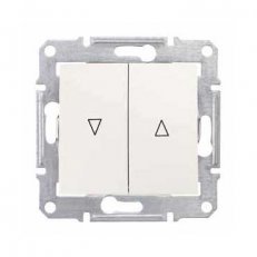 Sedna Tlačítko dvojité ovládače žaluzií 1/0+1/0 el. blokování Cream SCHNEIDER