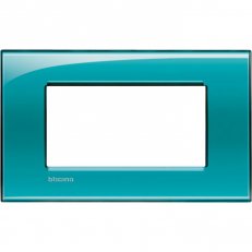 BTICINO LIVINGLIGHT RÁMEČEK HRANATÝ 4MODULOVÝ TYRKYS ZELENÝ LNA4804VD