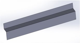 Hliníkový zadní krycí plech JIH pro délku panelu 1960 mm