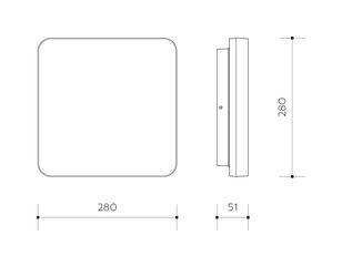 Přisazené chytré LED svítidlo ADAM 280 SMART Tuya Wifi PANLUX PN31400011
