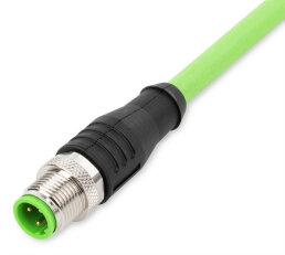 Kabel Ethernet Zástrčka M12D  přímá 4pól. zelená WAGO 756-1201/060-200