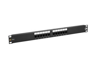 19" Patch panel 12 x RJ45 CAT5E UTP 150 MHz černý 1U SOLARIX 24000120