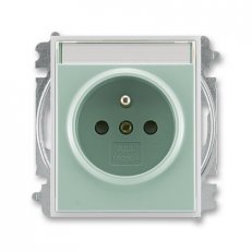 ABB 5519E-A02352 22 Zásuvka 1násobná chráněná,s clonkami,s popisovým polem