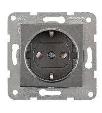 Zásuvka SCHUKO bezpečnostní clonka, šroubové svorky,antracit SCHRACK EV111204--