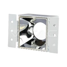 GU10 Fitting Square With White Frame + Chrome Reflector , VT-890 V-TAC SKU8880