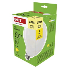LED žárovka Filament G125 E27 11 W (100 W) 1521 lm teplá bílá EMOS ZF2D62