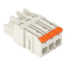1vodičová pružinová svorkovnice, Páčka, Push-in CAGE CLAMP, Světle šedá
