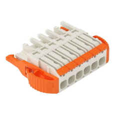 1vodičová pružinová svorkovnice, Páčka, Push-in CAGE CLAMP, Světle šedá