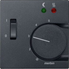 Centrální deska, Merten System M, pro podlahový termostat, antracit, matný plast