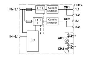 Elektronický přístrojový jistič CAPAROC E2 12-24DC/2-10A PHOENIX CONTACT 1110984