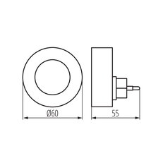 LED svítidlo do zásuvky RIBI LED WW W, KANLUX 46380