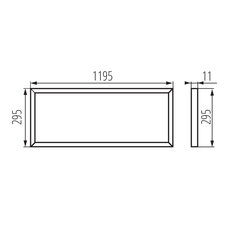 LED panel BRAVO S 40W12030NW W trafo není součást balení!, KANLUX 28022