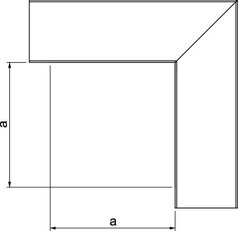 OBO LKM F60060FS Plochý roh s vrchním dílem 60x60mm Ocel pásově zinkováno