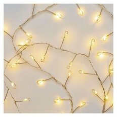 LED vánoční řetěz nano - ježek, 2,4m, teplá bílá, časovač
