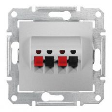 Sedna Zásuvka reproduktorová dvojitá, Aluminium SCHNEIDER SDN5400160