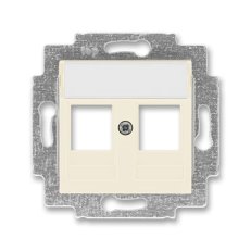 Kryt dvojzásuvky komunikační přímé 5014H-A01018 17 slonová kost Levit ABB