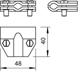 OBO 245 8-10 FT Spojka T, 8-10mm, Ocel, žárově zinkováno