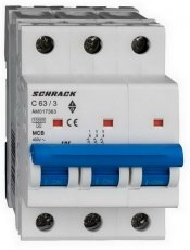Instalační jistič AMPARO 10kA, C 63A, 3P SCHRACK AM017363--