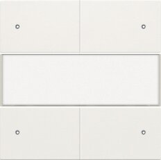 Středový kryt 4xbezpot.tlačítko 24V+LED/LABEL-WHITE COATED NIKO 154-40350