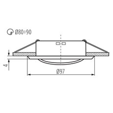 Podhledové bodové svítidlo ARGUS CT-2115-AN, průměr 95 mm 00333 Kanlux