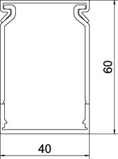 OBO CABLIX 6040 S Propojovací kanál CABLIX 60x40x2000 kamenná šeď