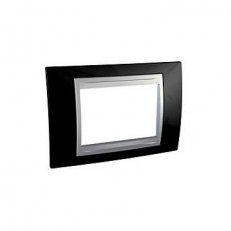 Unica Top rámeček trojmodulový Rhodium Black/Aluminium SCHNEIDER MGU66.103.093