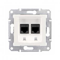 Sedna Zásuvka datová 2xRJ45 kat.6 UTP, Cream SCHNEIDER SDN4800123