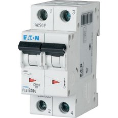Jistič PL6-D40/2 char D, 2-pólový, 6kA, 40A EATON 286583