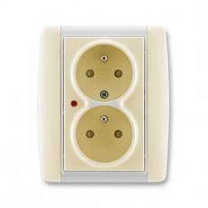 ABB 5592E-C02359 21 Zásuvka dvojnásobná, s ochranou před přepětím