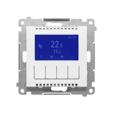 Termostat digitální programovatelný, s displejem (přístroj s krytem) bílá matná