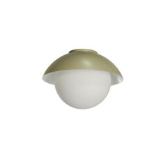 Přisazené svítidlo se skleněným stínidlem OSMONT LUKIDA 2 10W IP65II E27 zlato