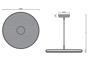 Závěsné svítidlo ZETA ST2 PF 38W IP40 3K ON/OFF PMMA bílá OSMONT ZET60084