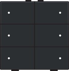 NHC 6násobný ovladač s LED + snímač teploty PIANO BLACK COATED NIKO 200-52206