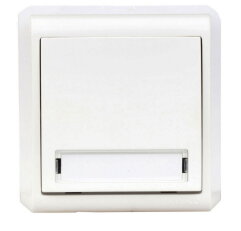 Nástěnný ovladač (tlačítko)0/1, popisové pole, IP20, bílý SCHRACK EV310008--