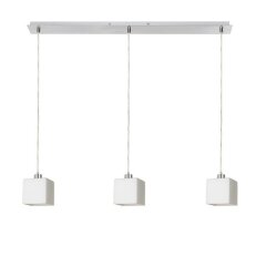 DADOS III 80 závěsná opálové sklo/chrom 230V E27 3x11W RENDL R14022