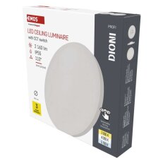 LED přisazené svítidlo DIONI kruhové, bílé, 18W, se změnou CCT EMOS ZM7151