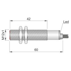 Indukční senzor d12 mm - Atex prach AECO SI12-B2 NC AD3