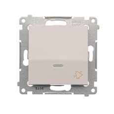 Ovládač zapínací ZVONEK, s orientačním LED, řazení 1/0 So, 16AX 250V, bílá