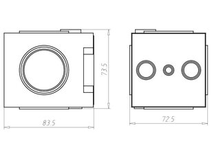 Spojovací skříňka Betonbau B2, hloubka 83,5 mm, do betonu KAISER 1264-60