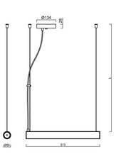 Závěsné svítidlo SUBRA LH1 12W IP20 3K ON/OFF PMMA bílá OSMONT SUB60048