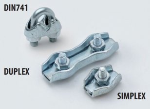 Lanová svěrka jednoduchá SIMPLEX pr.3mm, pozink KOŇAŘÍK R2063003